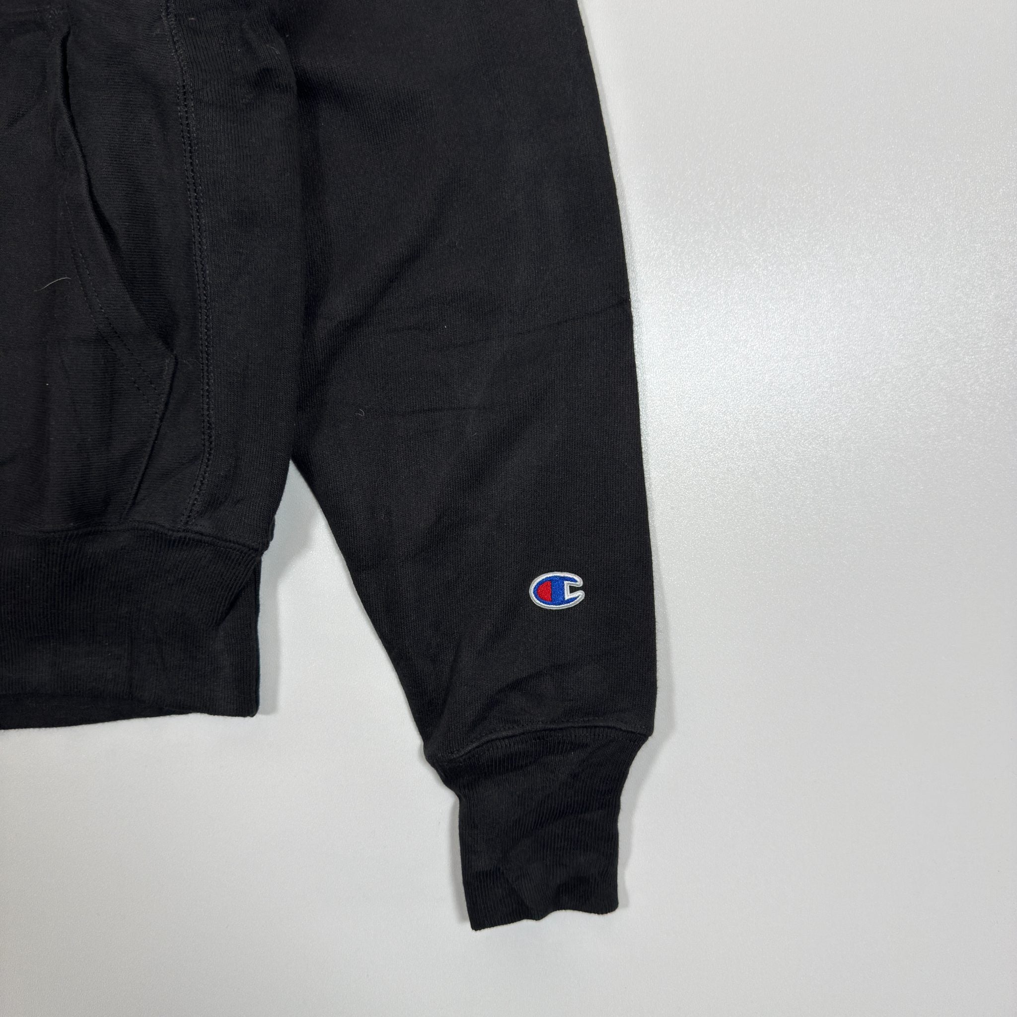 Champion Classic Black Hoodie with Logo