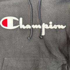 Champion Classic Black Hoodie with Logo