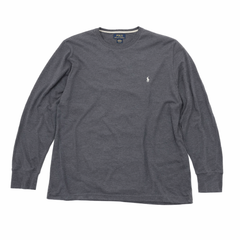 Polo Ralph Lauren waffle knit grey long sleeve top