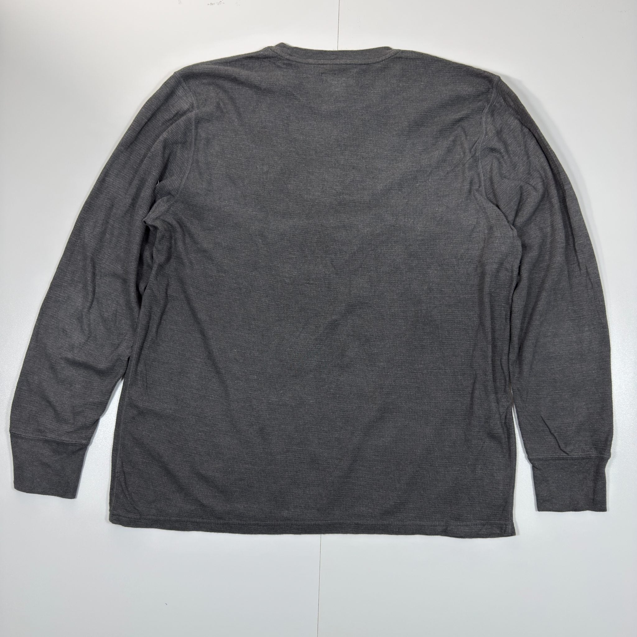 Polo Ralph Lauren waffle knit grey long sleeve top