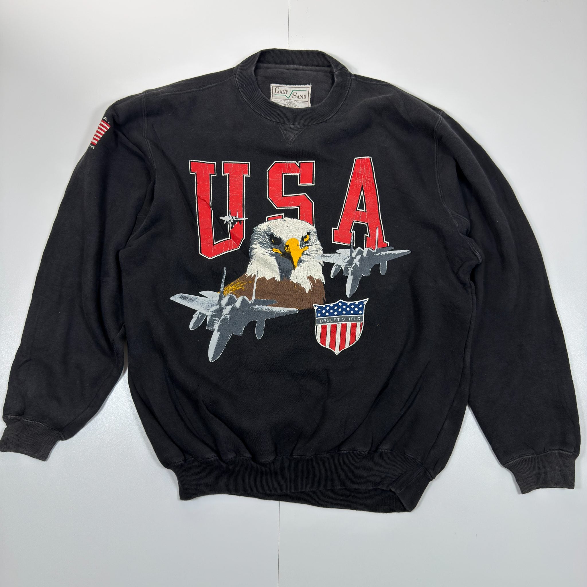 Vintage USA Eagle Graphic Sweatshirt Desert Shield