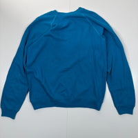Blue Sweatshirt with Deer Embroidery