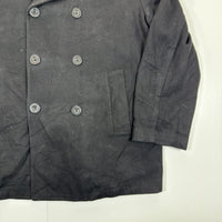 Chaps Black Wool Peacoat