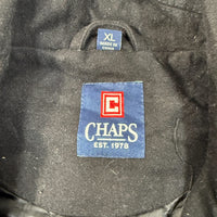 Chaps Black Wool Peacoat