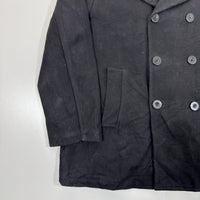 Chaps Black Wool Peacoat