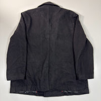Chaps Black Wool Peacoat