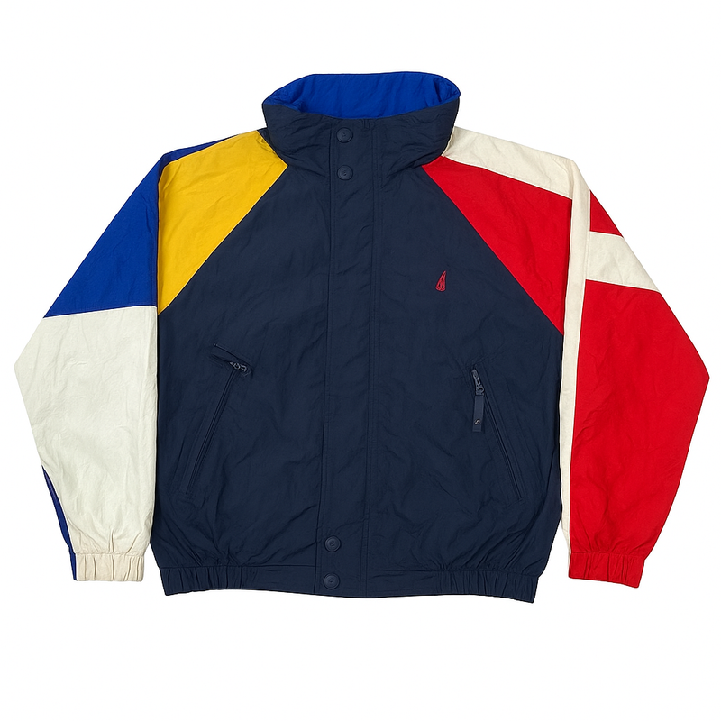 Nautica colourblock vintage reversible jacket