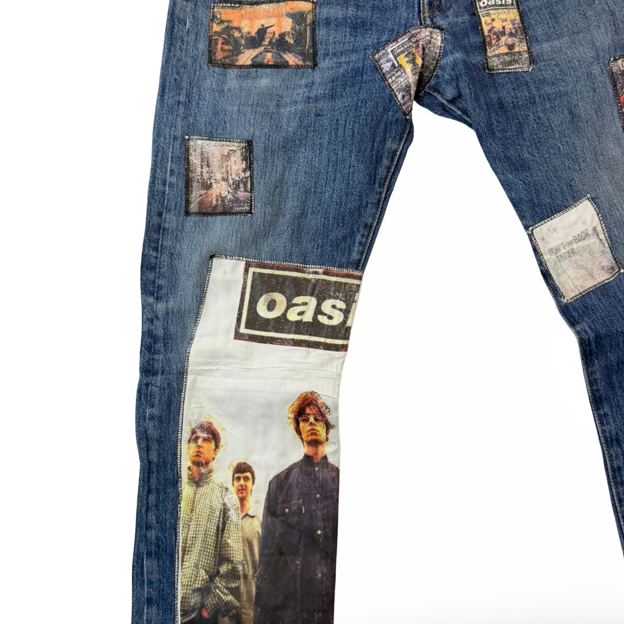 Levi's 501 Oasis Band Patched Vintage Jeans