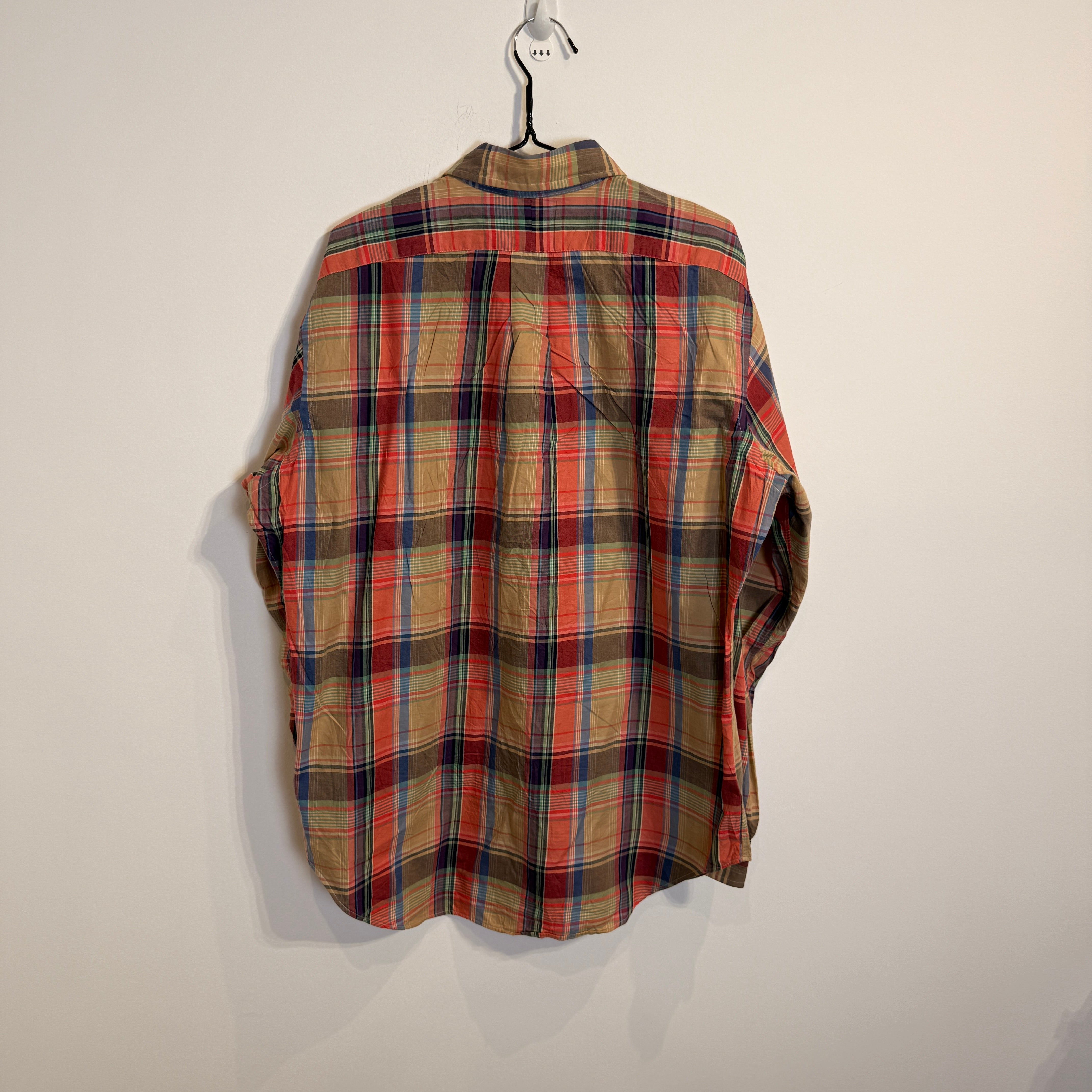 Ralph Lauren Men’s Classic Fit Retro Color Plaid Oxford Shirt – P662