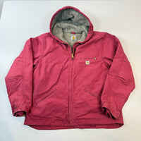 Carhartt Pink Sherpa-Lined Hooded Jacket
