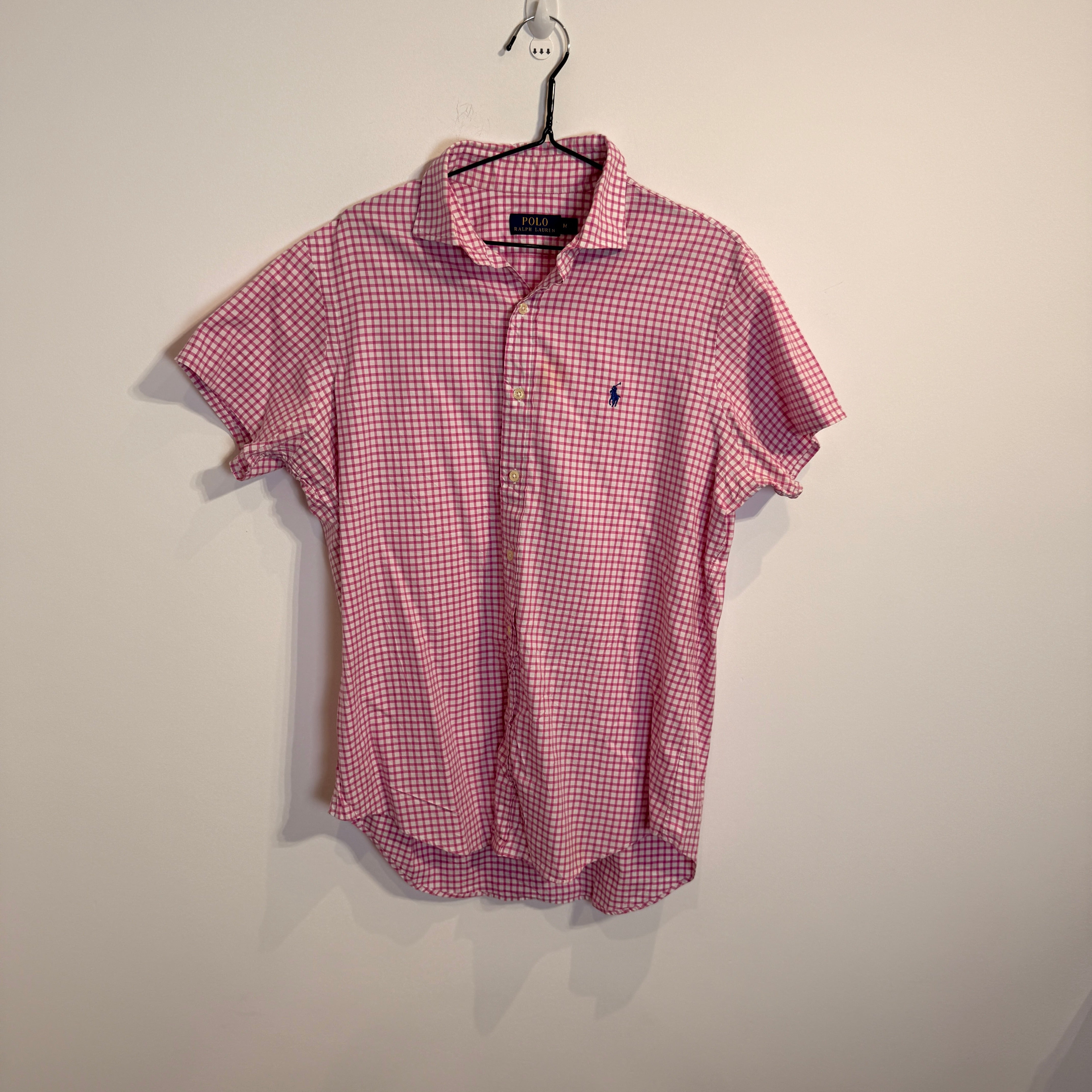 Ralph Lauren Men’s Pink Plaid Short Sleeve Shirt – P663