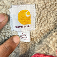 Carhartt Pink Sherpa-Lined Hooded Jacket