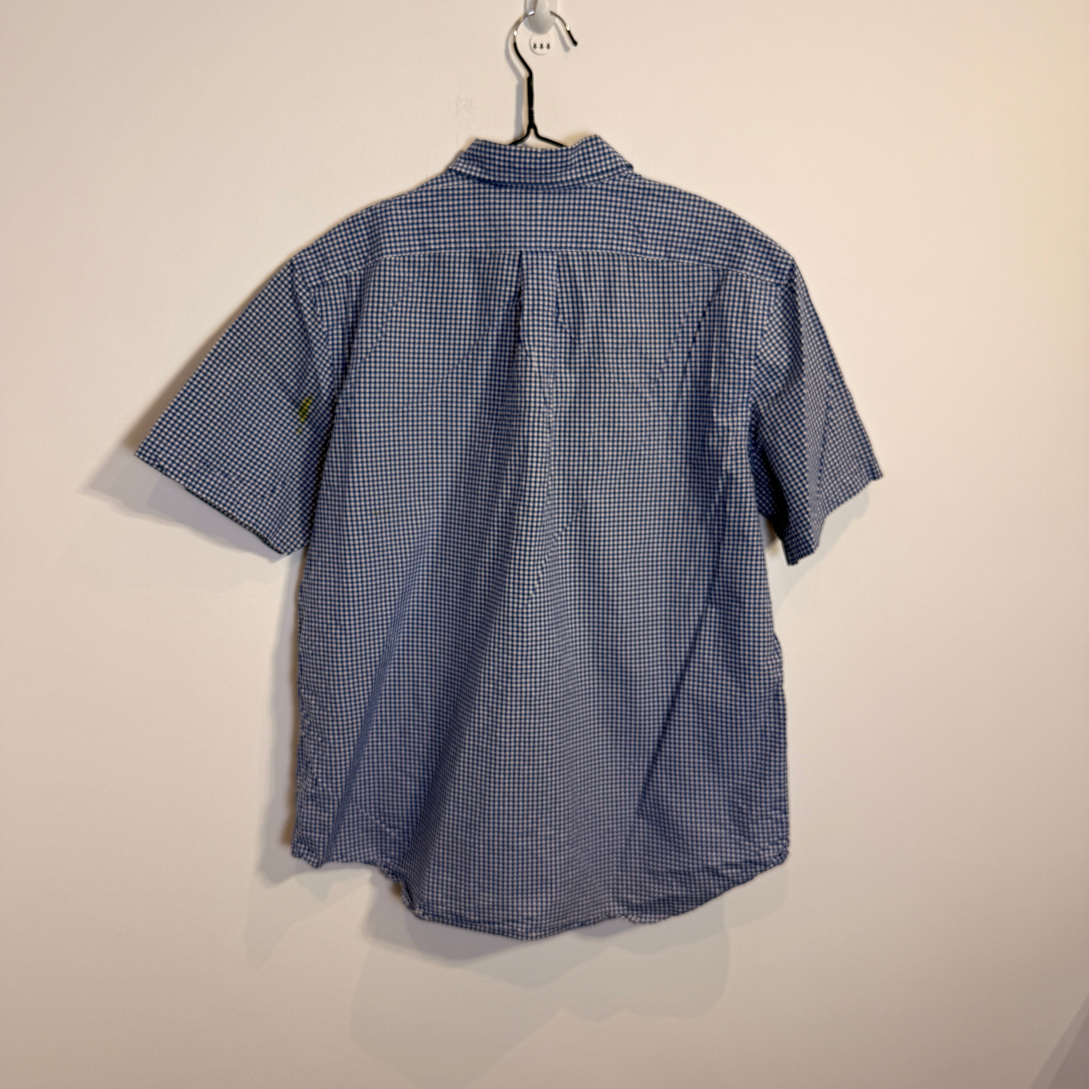 Ralph Lauren Men’s Blue Grid Oxford Short Sleeve Shirt – P671