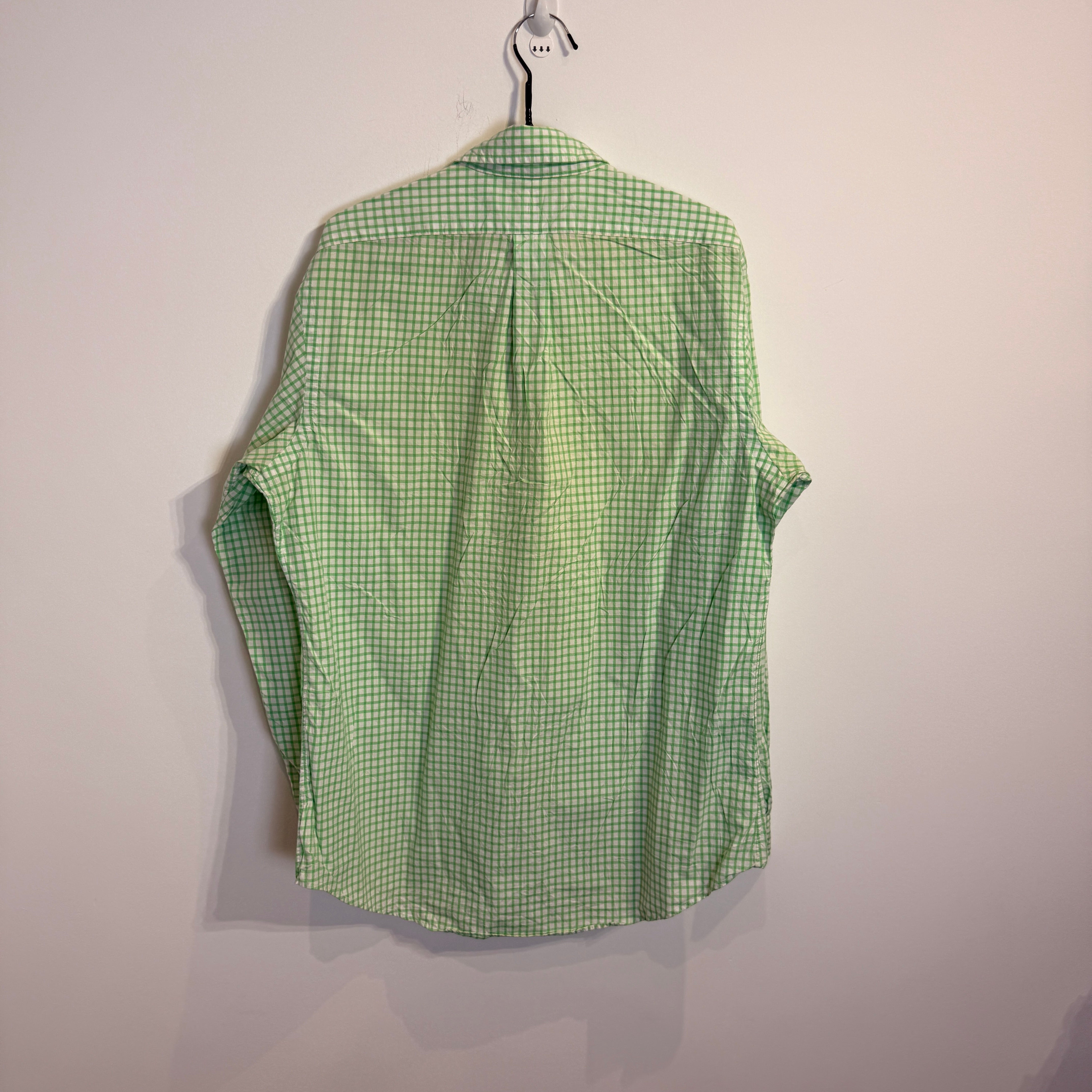 Ralph Lauren Men’s Green Grid Pattern Oxford Shirt – P675