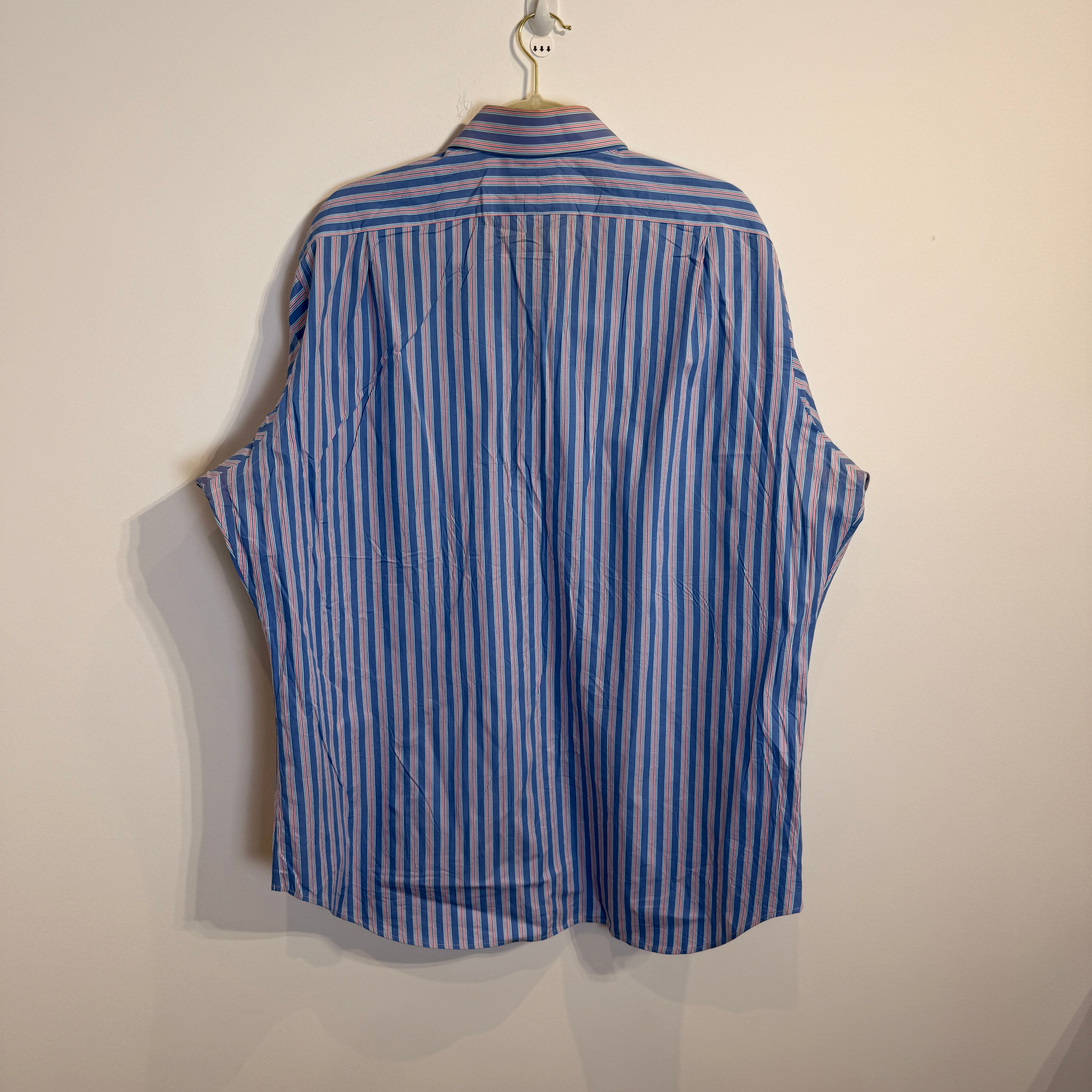 Ralph Lauren Men’s Blue Pink Striped Dress Shirt – P683