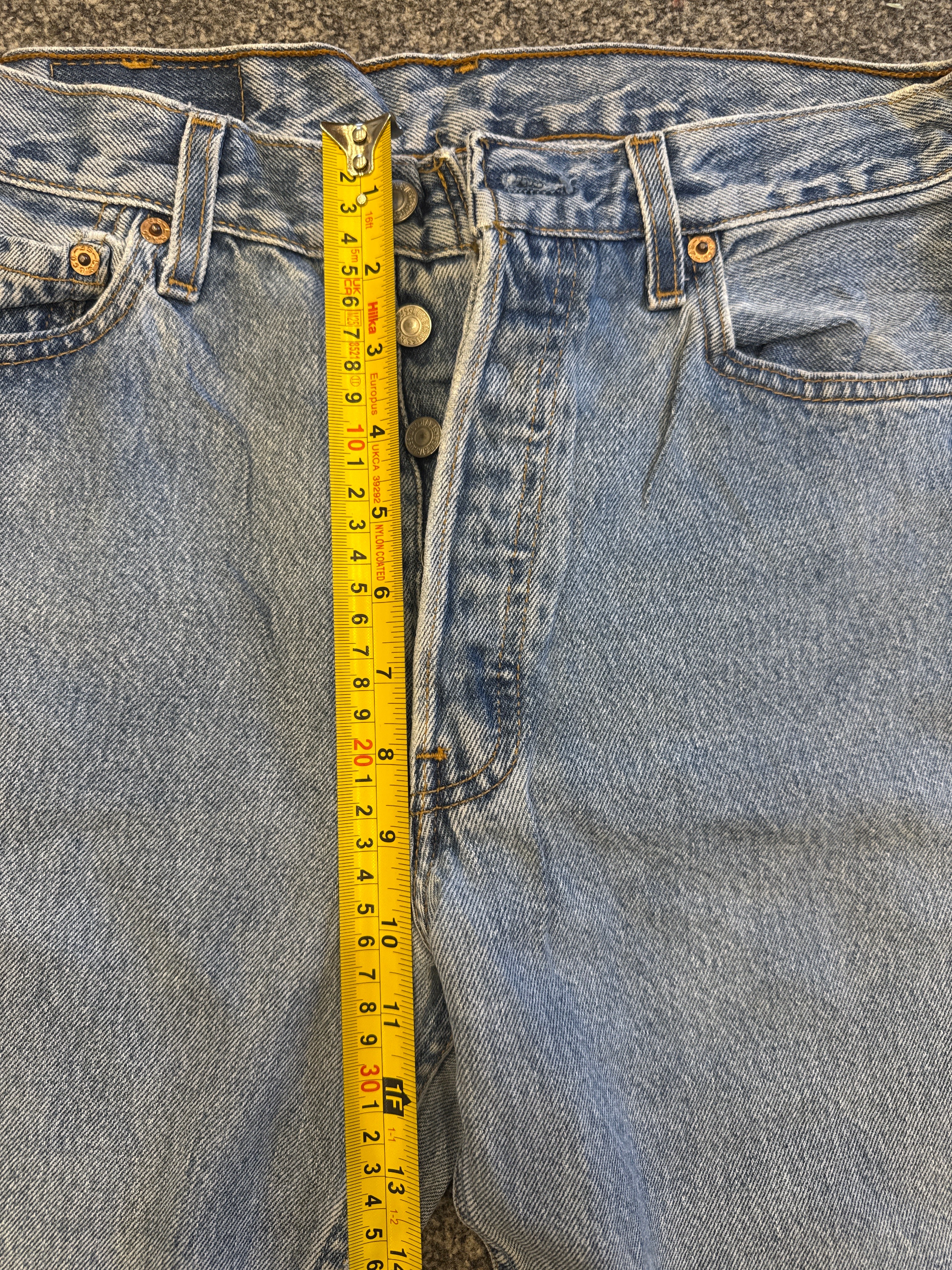 Rare Vintage Levi's 501 XX, USA Made Denim Jeans - Faded Light Blue - W30 L30