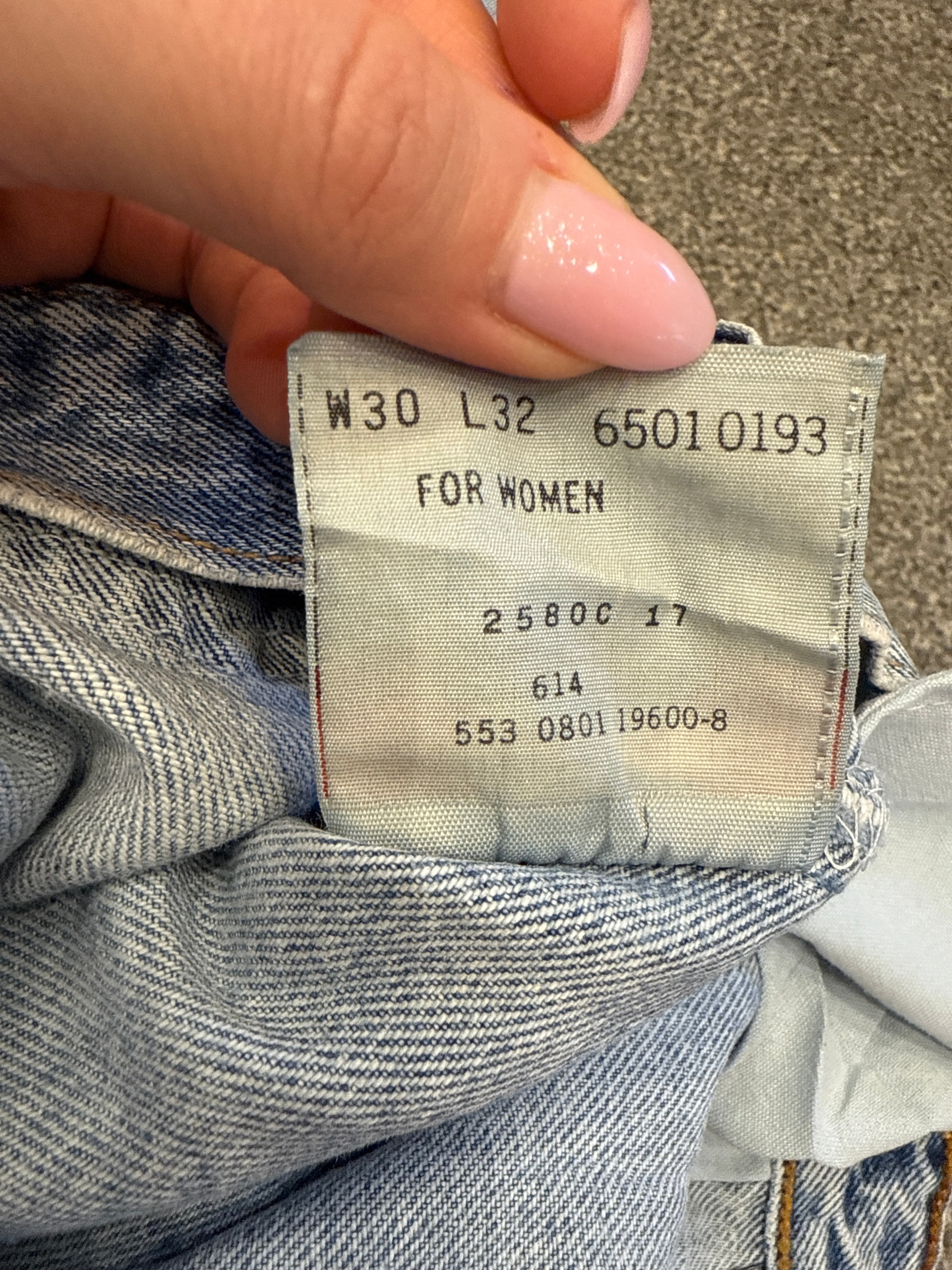 Rare Vintage Levi's 501 XX, USA Made Denim Jeans - Faded Light Blue - W30 L30