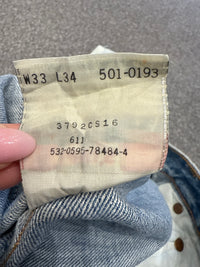 Vintage Levi's 501 XX, USA Made Denim Jeans - W33 L34 - Demand Vintage