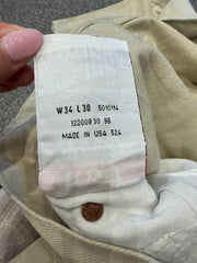 Vintage Levi's 501 XX, USA Made, Denim Jeans - Camel - W34 L29