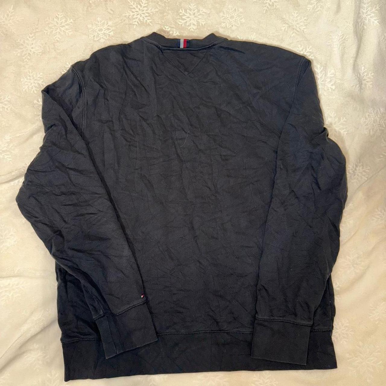 Tommy Hilfiger Black Embroidered Crewneck Sweatshirt