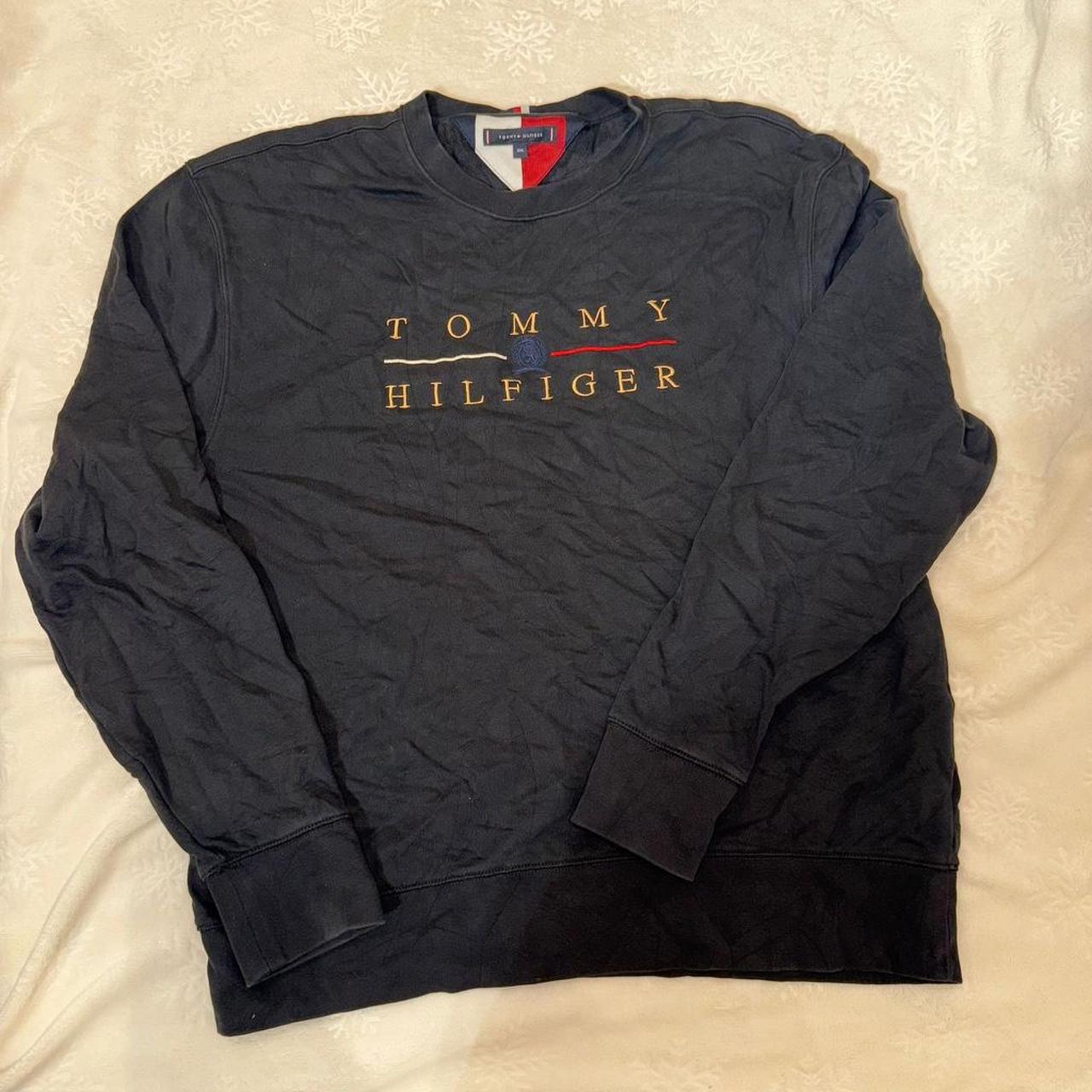 Tommy Hilfiger Black Embroidered Crewneck Sweatshirt