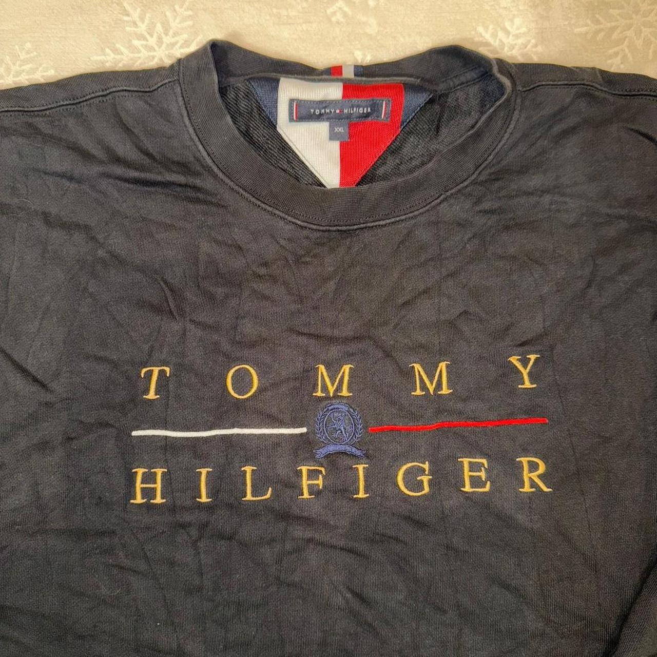 Tommy Hilfiger Black Embroidered Crewneck Sweatshirt