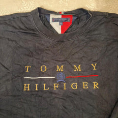 Tommy Hilfiger Black Embroidered Crewneck Sweatshirt