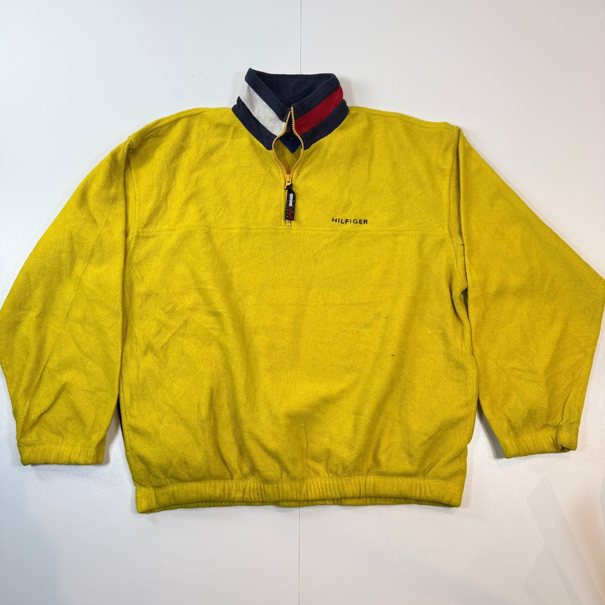 Tommy Hilfiger yellow fleece quarter zip