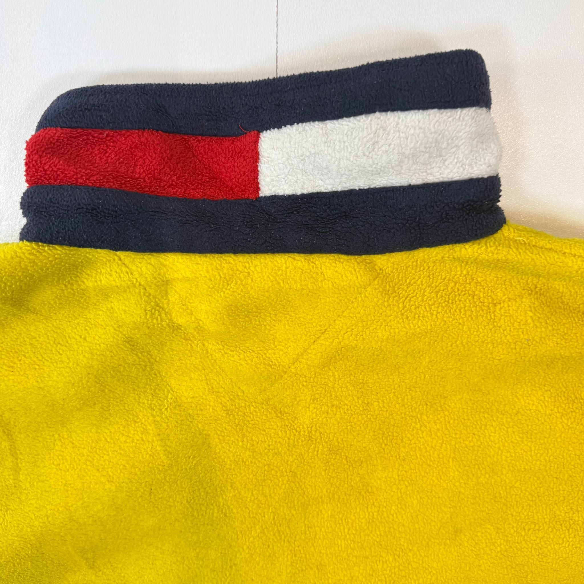 Tommy Hilfiger yellow fleece quarter zip