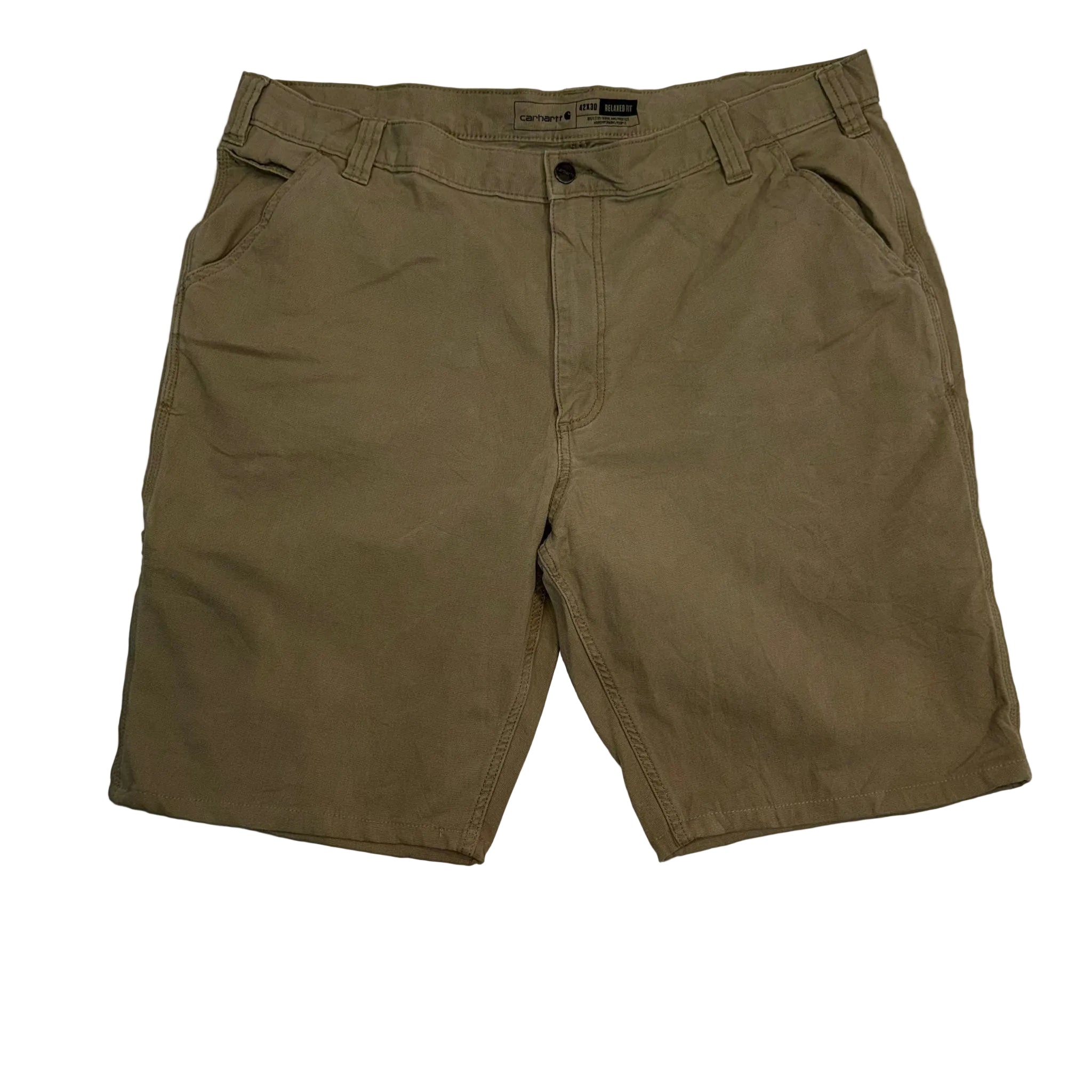 Carhartt Relaxed Fit Canvas Work Shorts Tan W42 L30