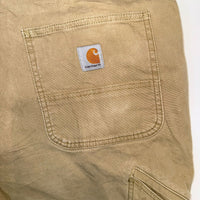 Carhartt Relaxed Fit Canvas Work Shorts Tan W42 L30