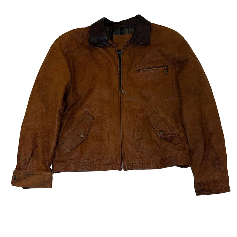 Vintage Brown Leather Jacket