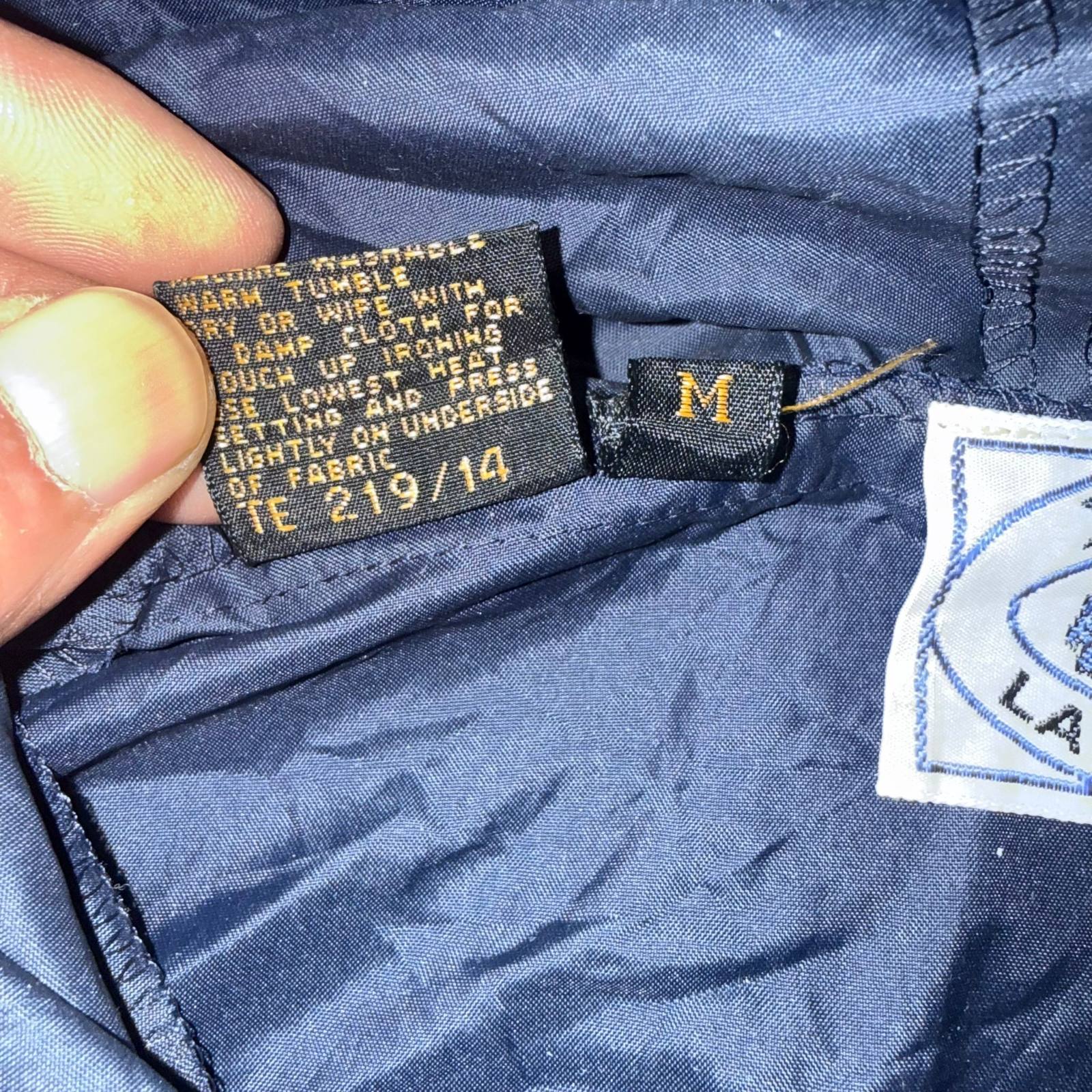 Lacoste navy jacket with hood