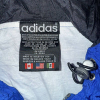 Adidas Blue Vintage Hooded Windbreaker