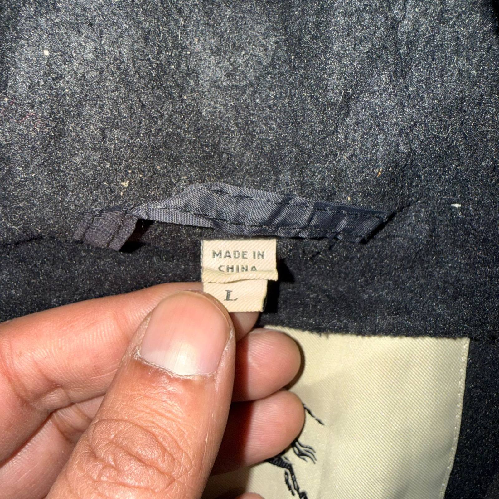Burberry black padded vest with fleece collar