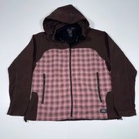 Dickies Brown and Pink Check Hooded Jacket