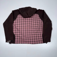 Dickies Brown and Pink Check Hooded Jacket