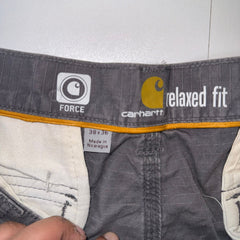 Carhartt Force Relaxed Fit Cargo Shorts Grey Ripstop Men’s Size W38