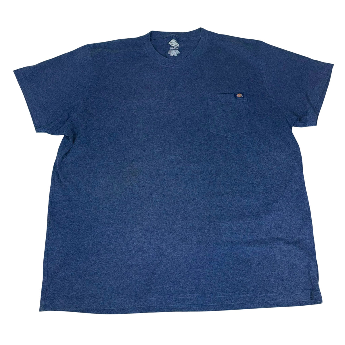 Dickies Pocket T-Shirt Denim Blue Oversized Workwear Mens Size 3XL