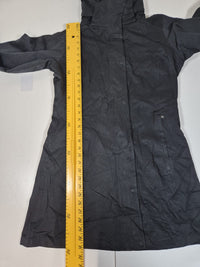 Patagonia Womens Hooded Rain Coat Parka Black Longline Fitted Size M