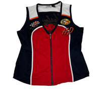 Harley-Davidson She Devil Race Team Colorblock Zip Vest Black Red XL