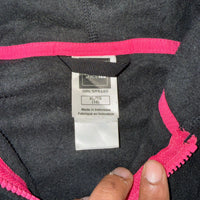 The North Face Girls Black Fleece Hoodie Jacket Pink Logo XL/TG (18)