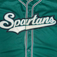 Colosseum Michigan State Spartans Baseball Jersey Green Button Front Size M