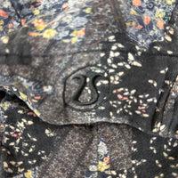 Lululemon Scuba Hoodie Navy Floral Print Zip-Up Womens Size 4(UK 8)