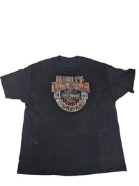 Harley-Davidson Graphic T-Shirt Black Biker Dealership Print Size 3XL