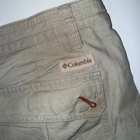 Columbia Sportswear Cargo Shorts Khaki Cotton Zip Pocket Mens Size 36