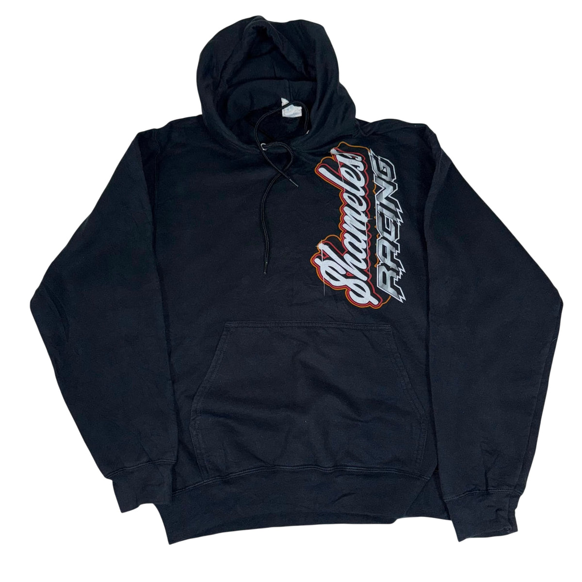 Shameless Racing Drag Car Graphic Pullover Hoodie Black Size M
