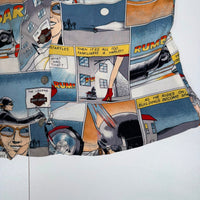 Harley-Davidson Comic Print Sleeveless Button Vest Novelty Size L