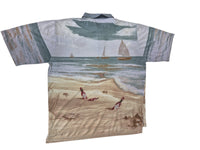 Tabasco Sportswear Beach Print Polo Shirt Star Hill Golf Club Size XL/XXL