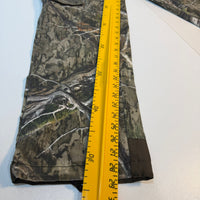 Mossy Oak Camo Hunting Trousers Drawstring Cuff Zip Pocket Size M